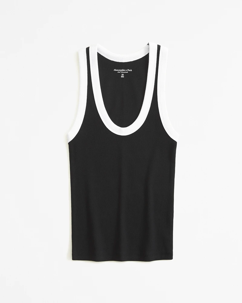 Essential Rib Tuckable Scoopneck Tank