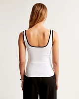 Essential Tuckable Squareneck Rib Tank