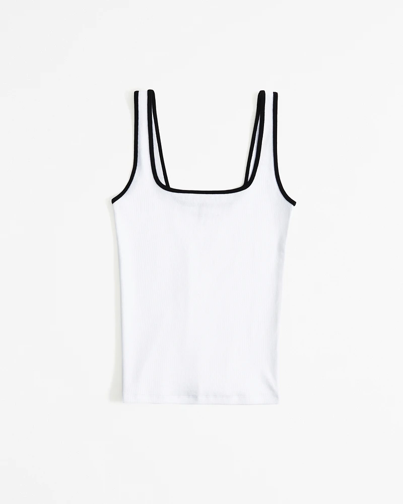 Essential Tuckable Squareneck Rib Tank