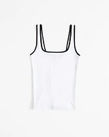 Essential Tuckable Squareneck Rib Tank