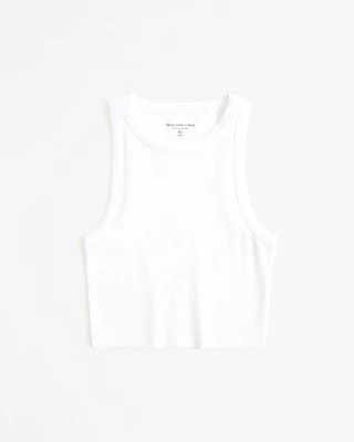 Essential Ultra Cropped High-Neck Rib Tank