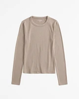 Long-Sleeve Cozy Lounge Knit Top