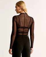 The A&F Paloma Long-Sleeve Mesh Top