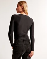 Soft Matte Seamless Tuckable Long-Sleeve Tee