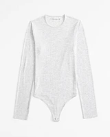 Long-Sleeve Featherweight Rib Crew Bodysuit