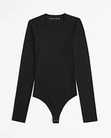 Long-Sleeve Featherweight Rib Crew Bodysuit