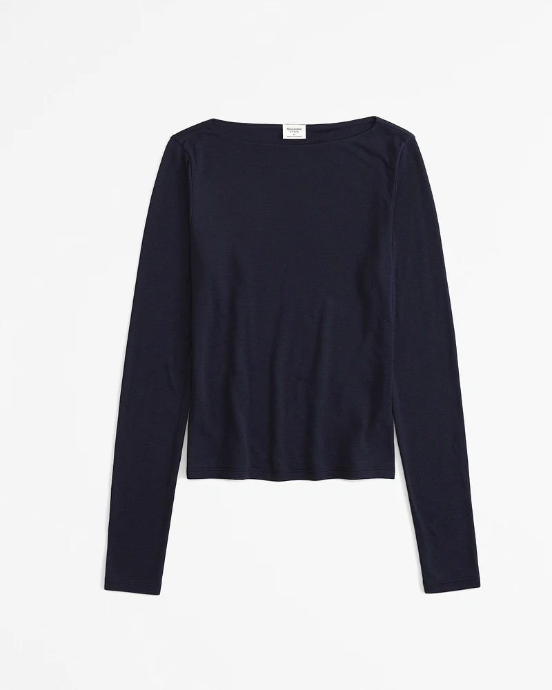 Long-Sleeve Slash Top