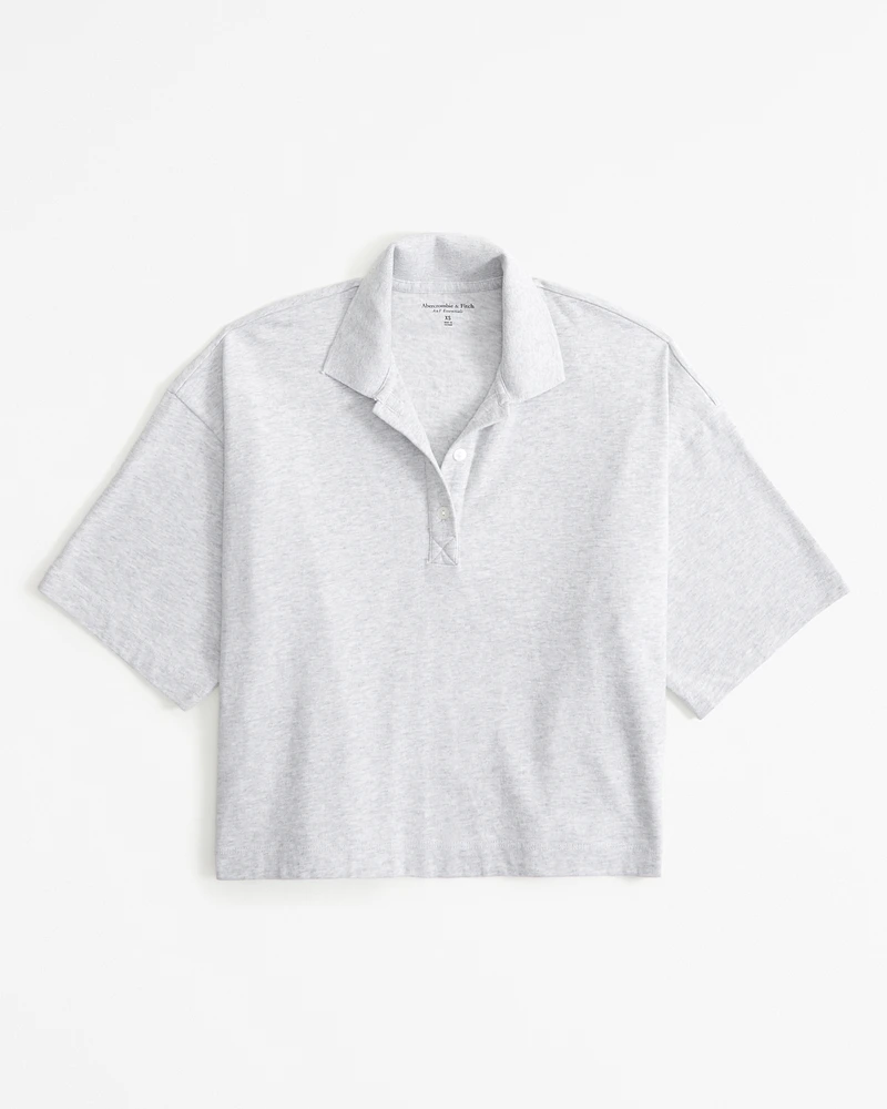 Short-Sleeve Jersey Polo Top