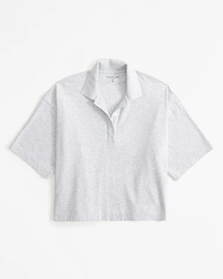 Short-Sleeve Jersey Polo Top