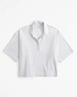 Short-Sleeve Jersey Polo Top