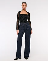 The A&F Ava Long-Sleeve Mesh Top