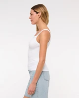 Straight Neck Rib Tank