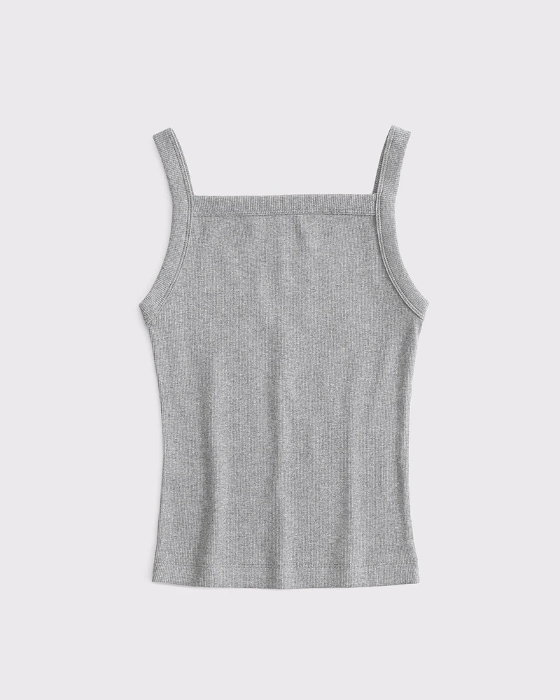 Straight Neck Rib Tank
