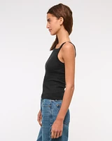 Straight Neck Rib Tank