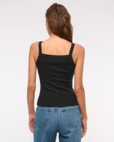 Straight Neck Rib Tank