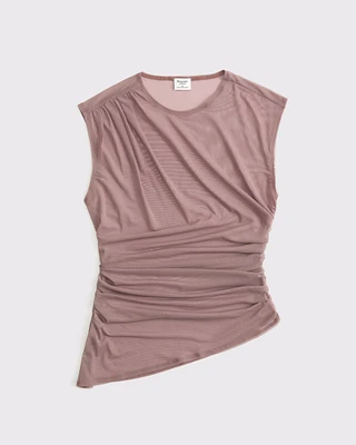 Draped Mesh Top