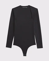 The A&F Ava Long-Sleeve Sculpt Matte Bodysuit