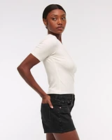 Half-Sleeve Henley Top