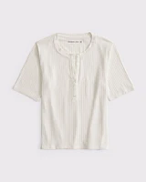 Half-Sleeve Henley Top