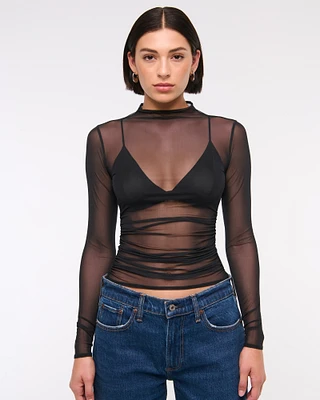 The A&F Paloma Long-Sleeve Mesh Top