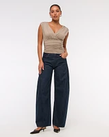 Ruched V-Neck Top