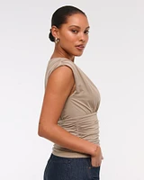 Ruched V-Neck Top