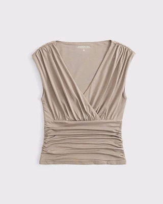 Ruched V-Neck Top