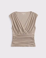 Ruched V-Neck Top