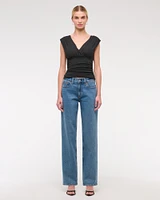 Ruched V-Neck Top