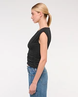 Ruched V-Neck Top