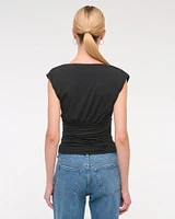 Ruched V-Neck Top