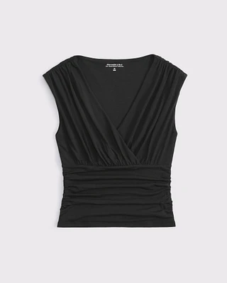 Ruched V-Neck Top