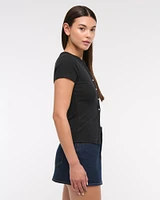 Ribbed Button-Through Top