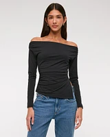 Off-The-Shoulder Draped Top