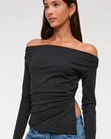 Off-The-Shoulder Draped Top