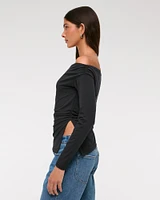 Off-The-Shoulder Draped Top