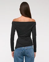 Off-The-Shoulder Draped Top
