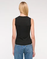 Asymmetrical Button-Through Top