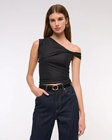 Soft Matte Seamless Asymmetrical Twist Top