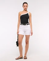 One-Shoulder Rib Tank