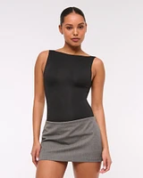 Sculpt Matte Seamless Slash Scoop-Back Bodysuit