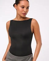 Sculpt Matte Seamless Slash Scoop-Back Bodysuit