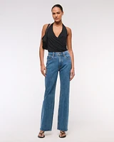 Draped Plunge Bodysuit