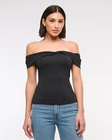 Off-The-Shoulder Twist Top