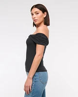 Off-The-Shoulder Twist Top