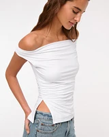 Draped Off-The-Shoulder Top