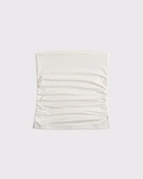 Cotton-Blend Seamless Fabric Ruched Tube Top