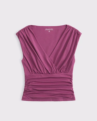 Ruched V-Neck Top