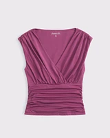 Ruched V-Neck Top