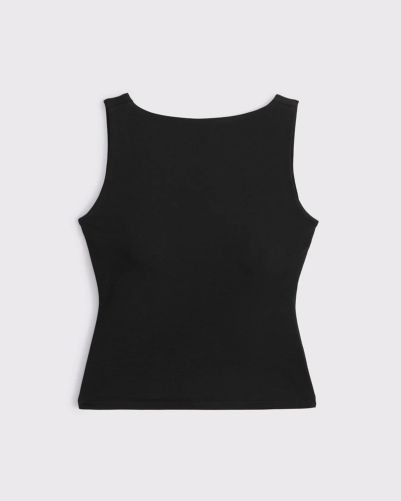 Bra-Free Scoop Back Slash Top